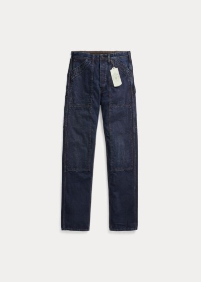 Pantalones Ralph Lauren Hombre Azul Marino Azules - Canvas Carpenter - RSKFM7862